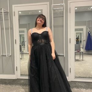 Black, David's Bridal Dress Size 18